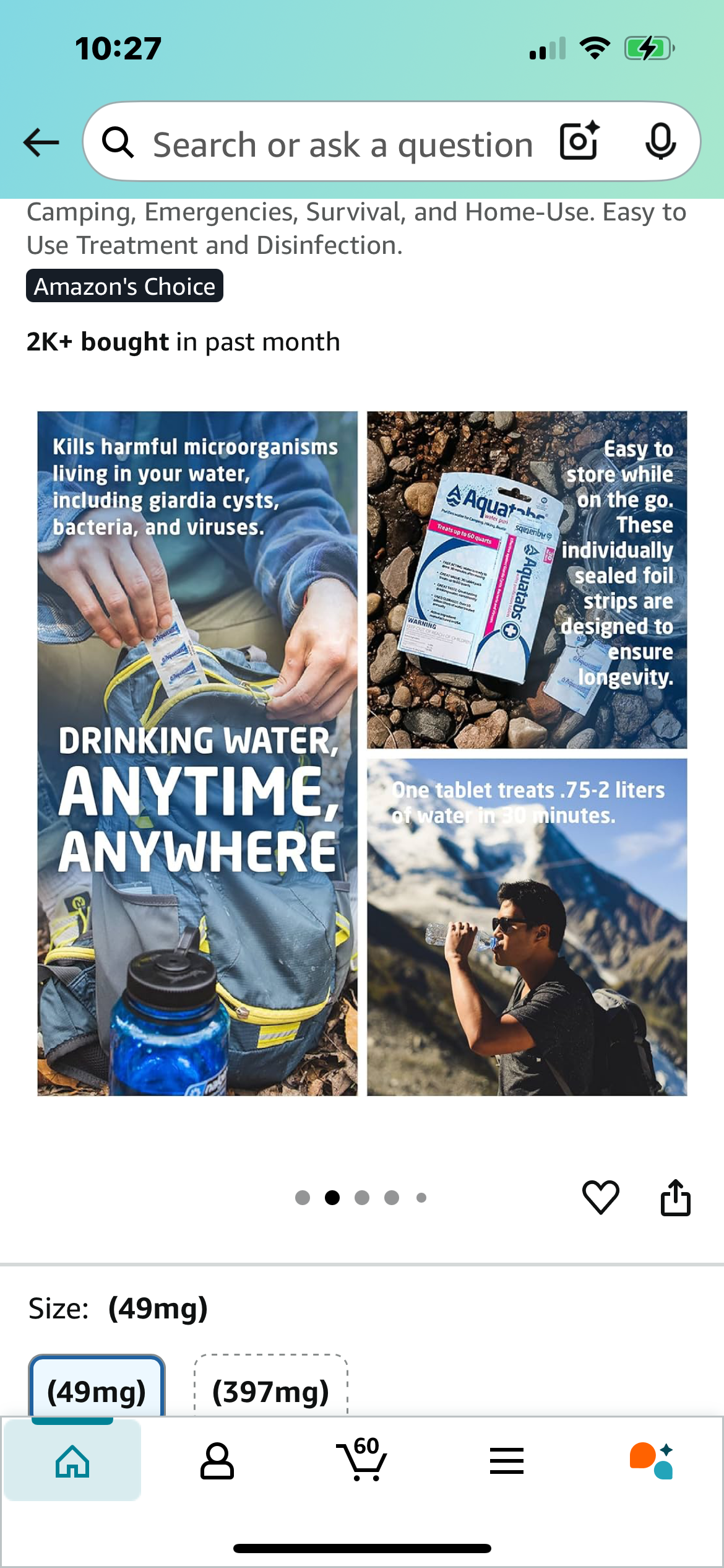 Emergency Water Purification Tablets